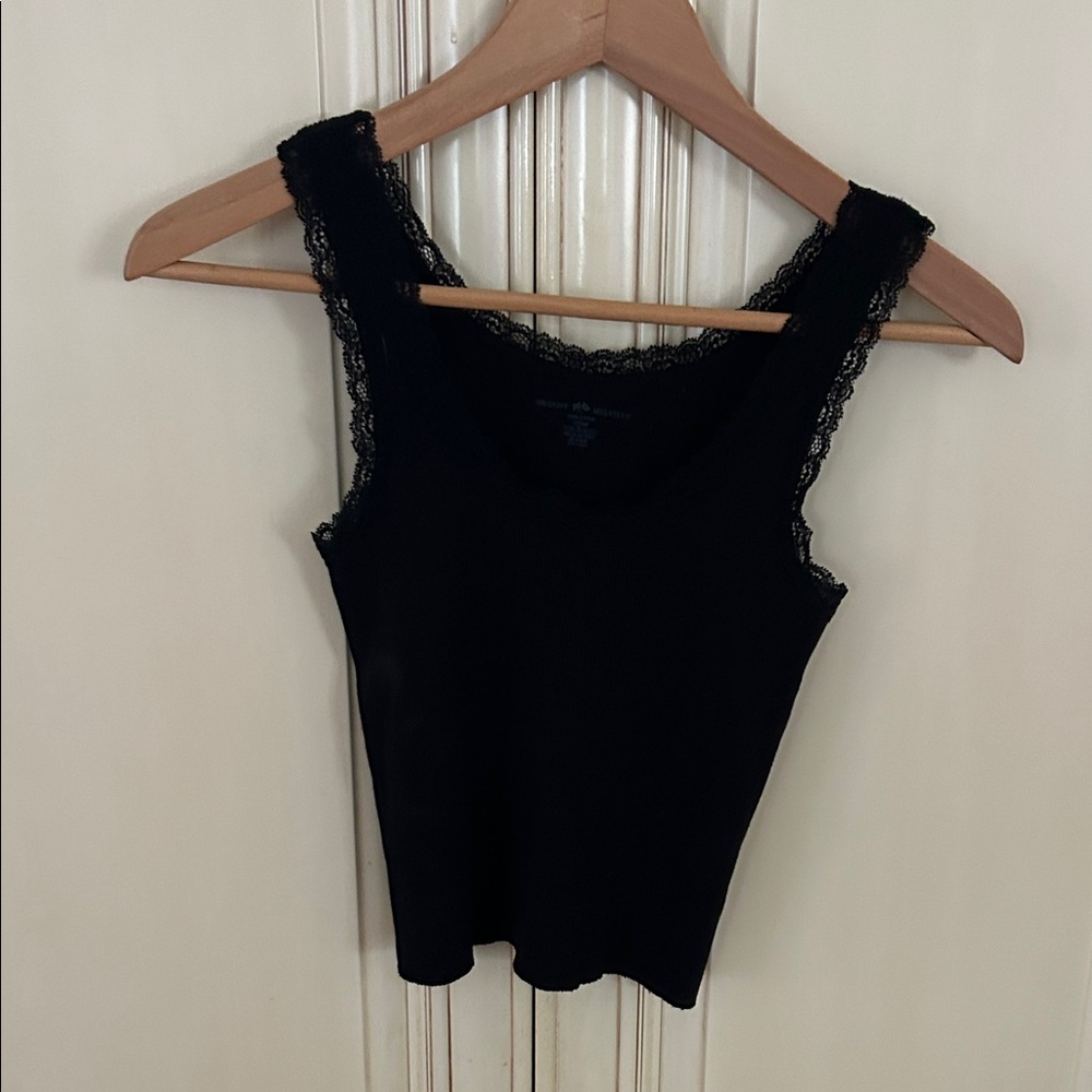 Brandy Melville Black Lace-Trim Camisole